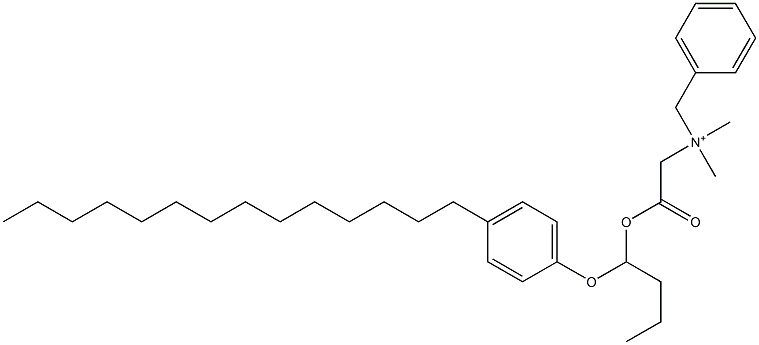 N,N-Dimethyl-N-benzyl-N-[[[1-(4-tetradecylphenyloxy)butyl]oxycarbonyl]methyl]aminium Struktur