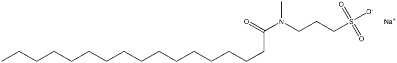 3-(N-Heptadecanoyl-N-methylamino)-1-propanesulfonic acid sodium salt Struktur