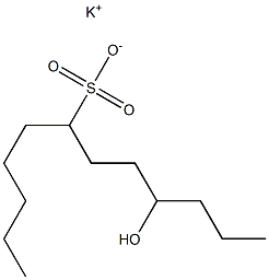 9-Hydroxydodecane-6-sulfonic acid potassium salt Struktur