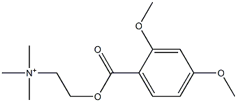 N,N,N-Trimethyl-2-(2,4-dimethoxybenzoyloxy)ethanaminium Struktur