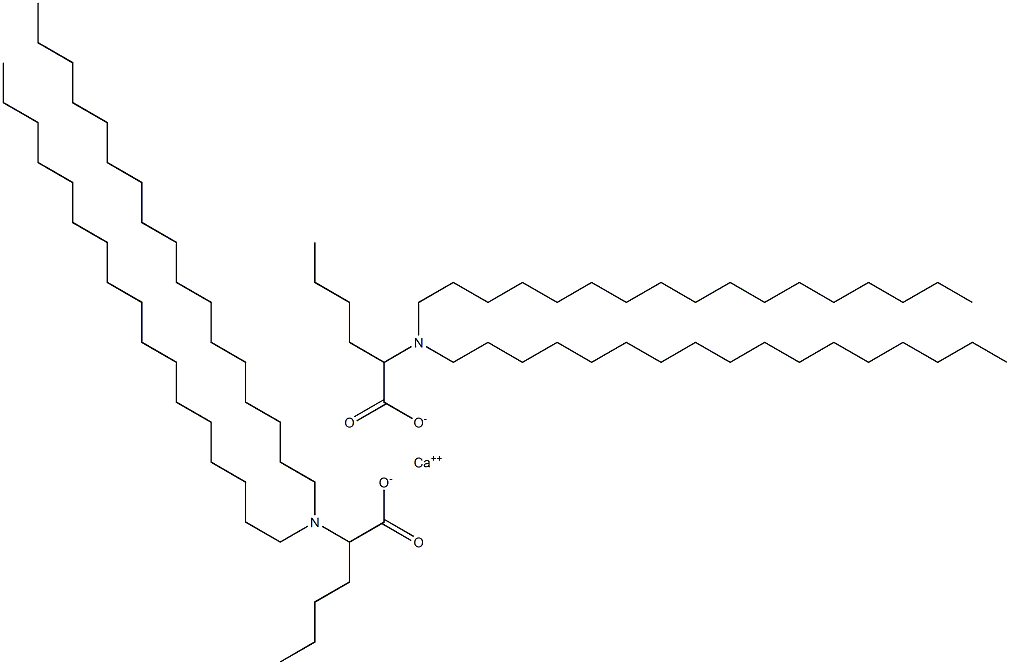 Bis[2-(diheptadecylamino)hexanoic acid]calcium salt Struktur