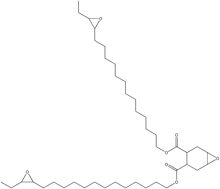 7-Oxabicyclo[4.1.0]heptane-3,4-dicarboxylic acid bis(14,15-epoxyheptadecan-1-yl) ester Struktur