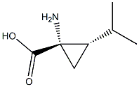 (1S,2S)-1-Amino-2-isopropyl-1-cyclopropanecarboxylic acid Struktur