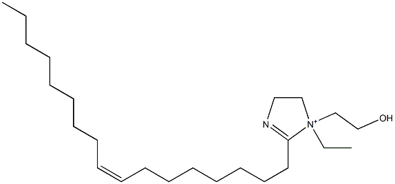 1-Ethyl-2-[(Z)-8-heptadecenyl]-4,5-dihydro-1-(2-hydroxyethyl)-1H-imidazol-1-ium Struktur