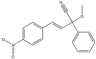 2-Methoxy-2-phenyl-4-(4-nitrophenyl)-3-butenenitrile Struktur