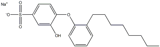 2-Hydroxy-2'-octyl[oxybisbenzene]-4-sulfonic acid sodium salt Struktur