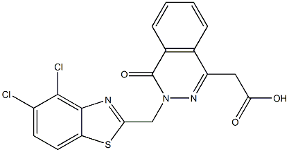 3-[(4,5-Dichloro-2-benzothiazolyl)methyl]-3,4-dihydro-4-oxophthalazine-1-acetic acid Struktur