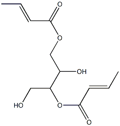 Bis[(E)-2-butenoic acid]-2-hydroxy-3-(hydroxymethyl)propane-1,3-diyl ester Struktur