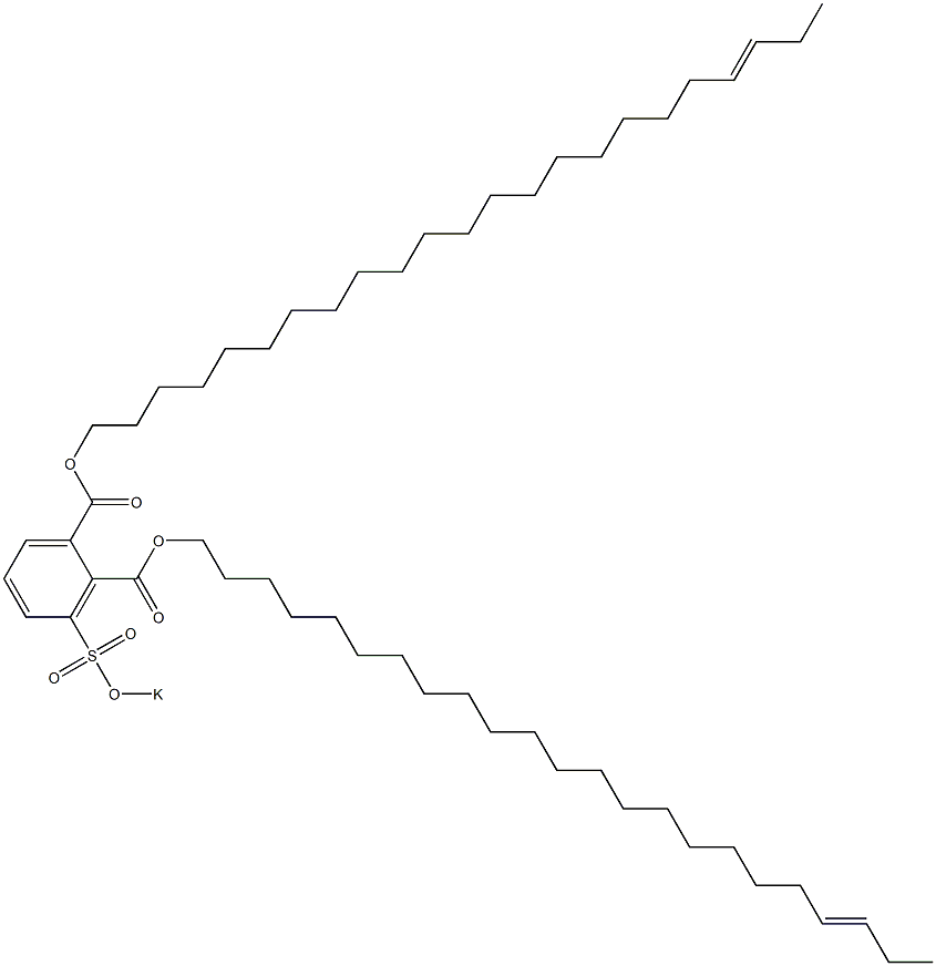 3-(Potassiosulfo)phthalic acid di(20-tricosenyl) ester Struktur