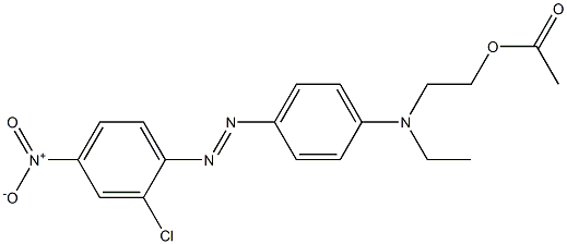 4-[(2-Chloro-4-nitrophenyl)azo]-N-ethyl-N-(2-acetoxyethyl)benzenamine Struktur