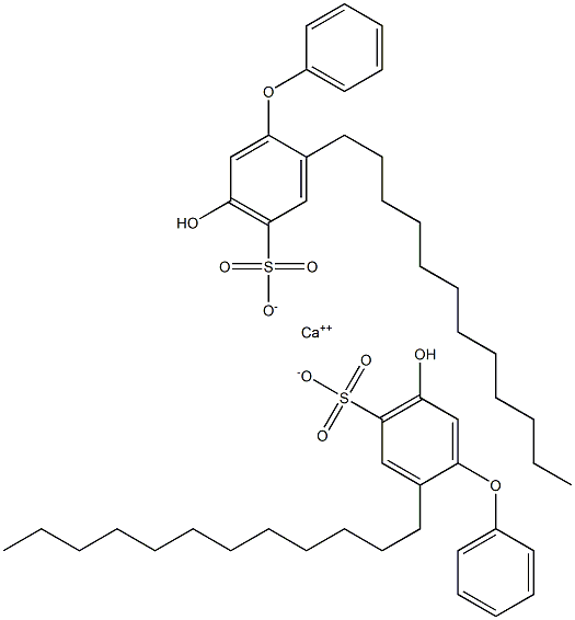 Bis(5-hydroxy-2-dodecyl[oxybisbenzene]-4-sulfonic acid)calcium salt Struktur