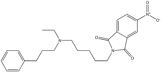 N-[5-[Ethyl[3-(phenyl)propyl]amino]pentyl]-5-nitrophthalimide Struktur