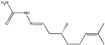 [R,(-)]-3,7-Dimethyl-6-octenalsemicarbazone Struktur