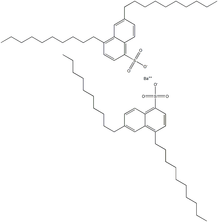 Bis(4,6-didecyl-1-naphthalenesulfonic acid)barium salt Struktur