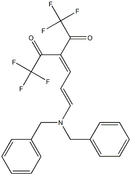 3-[(2E)-3-(Dibenzylamino)-2-propenylidene]-1,1,1,5,5,5-hexafluoro-2,4-pentanedione Struktur