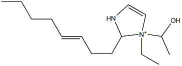 1-Ethyl-1-(1-hydroxyethyl)-2-(3-octenyl)-4-imidazoline-1-ium Struktur