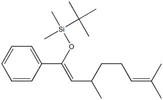 (1Z)-1-(tert-Butyldimethylsilyloxy)-3,7-dimethyl-1-phenyl-1,6-octadiene Struktur