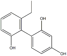 6'-Ethyl-1,1'-biphenyl-2,2',4-triol Struktur