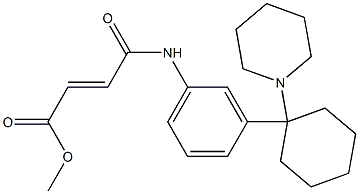 (E)-4-[[3-(1-Piperidinocyclohexyl)phenyl]amino]-4-oxo-2-butenoic acid methyl ester Struktur