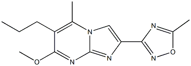 2-(5-Methyl-1,2,4-oxadiazol-3-yl)-7-methoxy-5-methyl-6-propylimidazo[1,2-a]pyrimidine Struktur