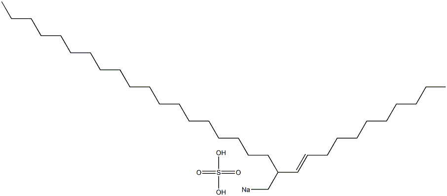 Sulfuric acid 2-(1-undecenyl)henicosyl=sodium ester salt Struktur