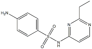 4-Amino-N-(2-ethyl-4-pyrimidinyl)benzenesulfonamide Struktur