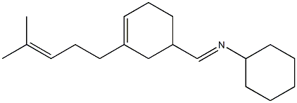 N-[[3-(4-Methyl-3-pentenyl)-3-cyclohexenyl]methylene]cyclohexylamine Struktur