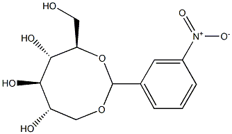 1-O,5-O-(3-Nitrobenzylidene)-D-glucitol Struktur