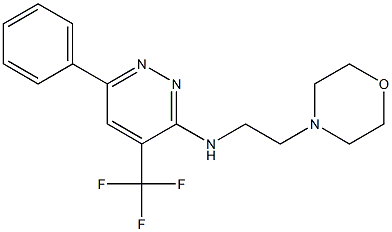 3-(2-Morpholinoethylamino)-4-trifluoromethyl-6-phenylpyridazine Struktur