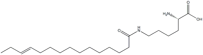 N6-(12-Pentadecenoyl)lysine Struktur