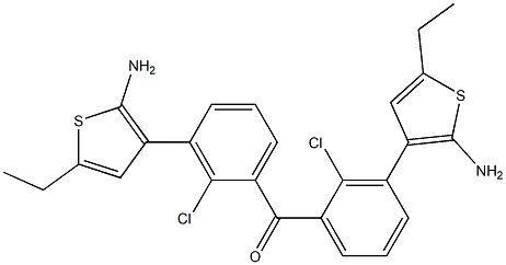 (2-Amino-5-ethyl-3-thienyl)(2-chlorophenyl) ketone Struktur