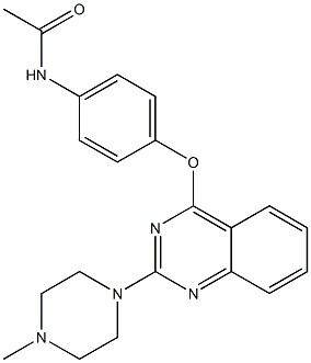 2-[4-Methyl-1-piperazinyl]-4-(4-acetylaminophenoxy)quinazoline Struktur