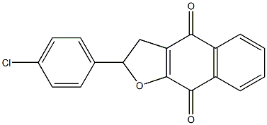 2-(4-Chlorophenyl)-2,3-dihydronaphtho[2,3-b]furan-4,9-dione Struktur