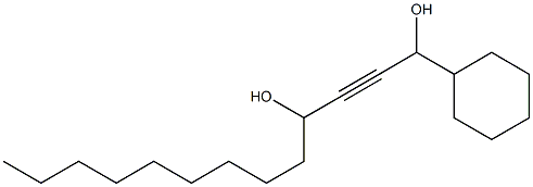 1-Cyclohexyl-2-tridecyne-1,4-diol Struktur