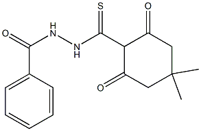 N'-Benzoyl-4,4-dimethyl-2,6-dioxocyclohexanethiocarbohydrazide Struktur