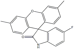 5-Fluoro-3',6'-dimethylspiro[3H-indole-3,9'-[9H]xanthen]-2(1H)-one Struktur