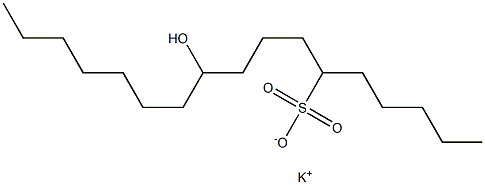 10-Hydroxyheptadecane-6-sulfonic acid potassium salt Struktur