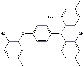 N,N-Bis(2-hydroxy-4-methylphenyl)-4-(6-hydroxy-2,3-dimethylphenoxy)benzenamine Struktur