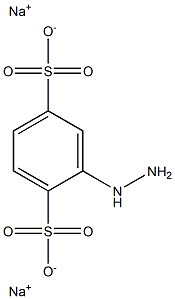 2-Hydrazino-1,4-benzenedisulfonic acid disodium salt Struktur