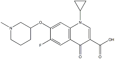 7-[(1-Methyl-3-piperidinyl)oxy]-1-cyclopropyl-6-fluoro-1,4-dihydro-4-oxoquinoline-3-carboxylic acid Struktur