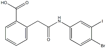 2-[2-[4-Bromo-3-iodoanilino]-2-oxoethyl]benzoic acid Struktur