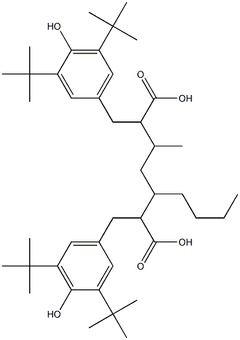 Bis[3-(3,5-di-tert-butyl-4-hydroxyphenyl)propionic acid]2,4-octanediyl ester Struktur