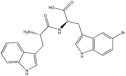 (2R)-3-(5-Bromo-1H-indol-3-yl)-2-[(L-tryptophyl)amino]propionic acid Struktur