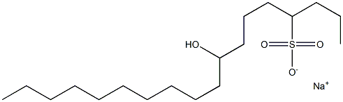 8-Hydroxyoctadecane-4-sulfonic acid sodium salt Struktur