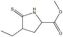 4-Ethyl-5-thioxopyrrolidine-2-carboxylic acid methyl ester Struktur