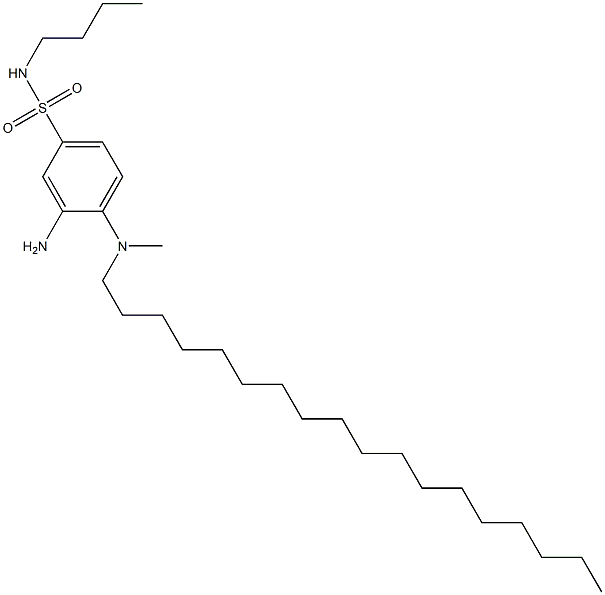 3-Amino-4-(methyloctadecylamino)-N-butylbenzenesulfonamide Struktur