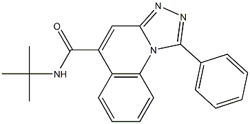 1-Phenyl-N-tert-butyl[1,2,4]triazolo[4,3-a]quinoline-5-carboxamide Struktur