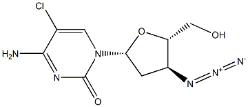 5-Chloro-3'-azido-2',3'-dideoxycytidine Struktur