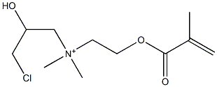 3-Chloro-2-hydroxy-N,N-dimethyl-N-[2-[(2-methyl-1-oxo-2-propenyl)oxy]ethyl]-1-propanaminium Struktur