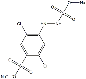 2,5-Dichloro-4-[2-(sodiosulfo)hydrazino]benzenesulfonic acid sodium salt Struktur